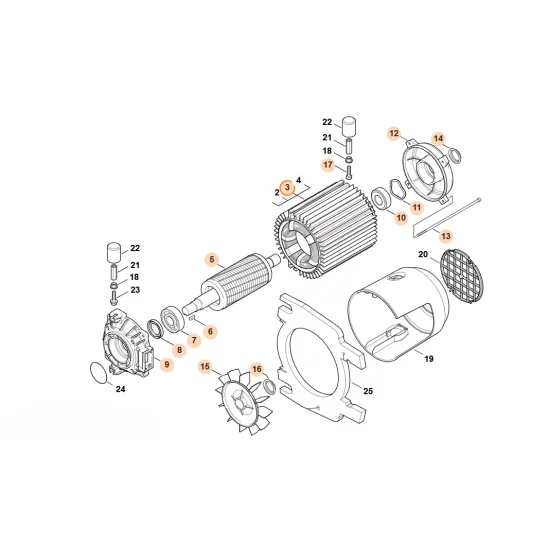 Stihl  Silnik elektryczny 200 V/50 Hz 4753 600 0201
